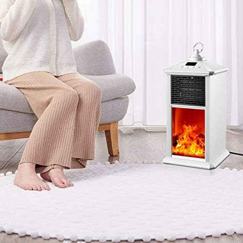 FACAI 3D Flame Electric Space Heater with Remote Control and Timer Black