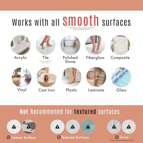 Quart Pint Non Slip Shower Stickers 28 Clear Wave