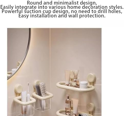 Cute Robot Toothbrush Holder Wall Mounted Suction Cup Organizer 2pc