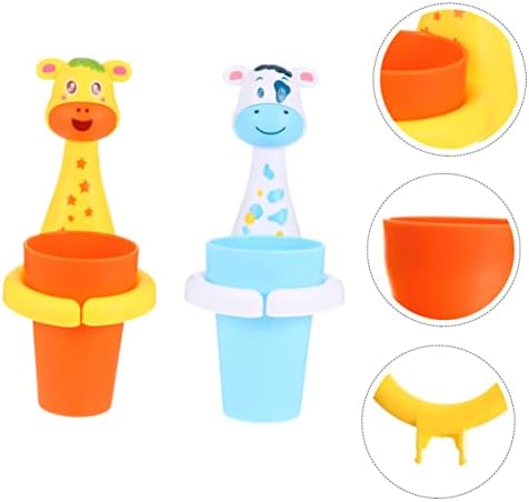 2Sets Cartoon Animal Toothbrush Cup Holder Storage for Bathroom