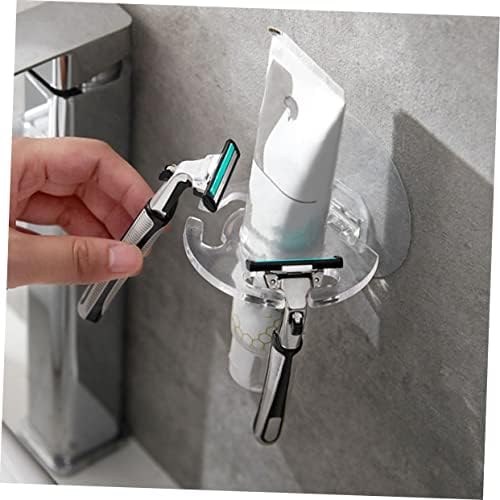 BUGUUYO 6Pcs Transparent Wall Mounted Toothbrush Holder