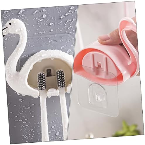 RORPOIR 2 Piece Wall Mounted Toothbrush Holder Suction Cup Bathroom Organizer