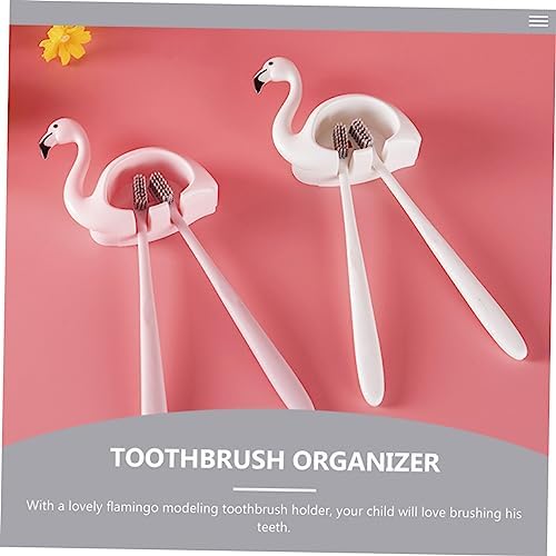RORPOIR 2 Piece Wall Mounted Toothbrush Holder Suction Cup Bathroom Organizer