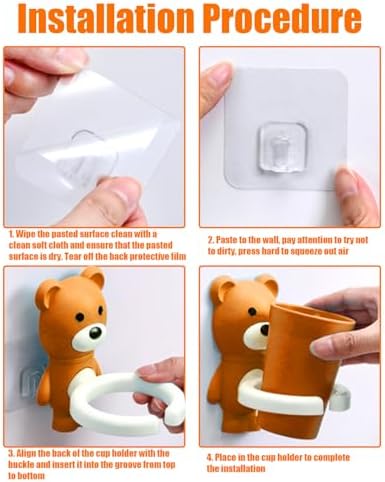 Kids Cartoon Fox Toothbrush Holder with Suction Cup