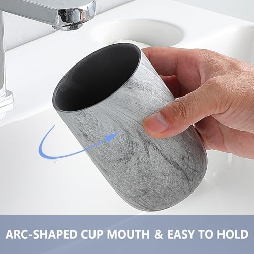 Marble Grey Ceramic Toothbrush Holder Set 1
