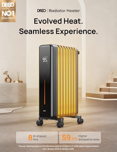 Dreo Radiator Heater with Remote and 4 Modes