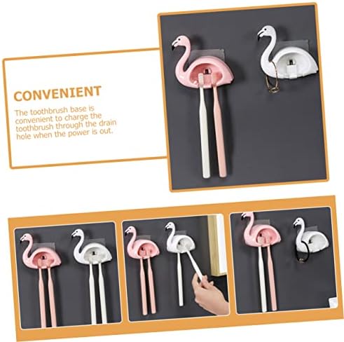 HOLIDYOYO 2Pcs Wall Mounted Toothbrush Holder Suction Cup Design
