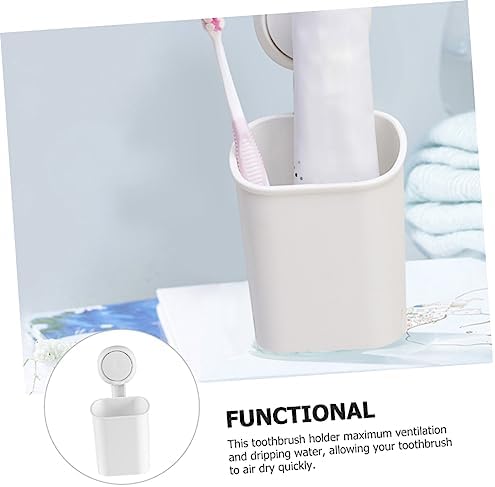 Happyyami Suction Cup Toothbrush Holder 2 Pack
