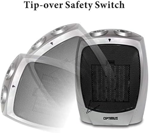 Optimus H-7004 Silver Portable Ceramic Heater