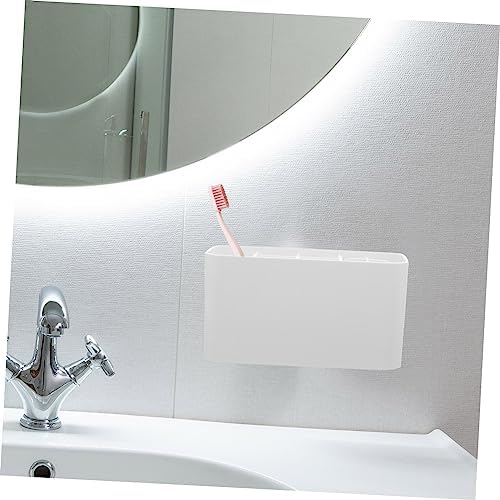 Happyyami White Toothbrush Holder Storage Box