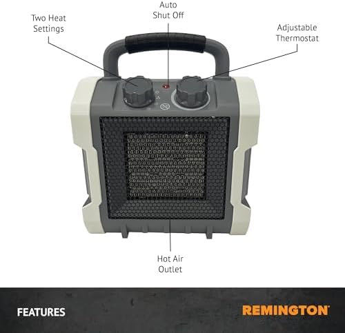 Remington 1500W Heavy-Duty Electric Heater for Garage Workshop