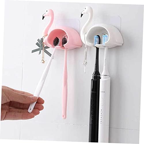Flamingo Suction Cup Toothbrush Holder Wall Mounted Organizer