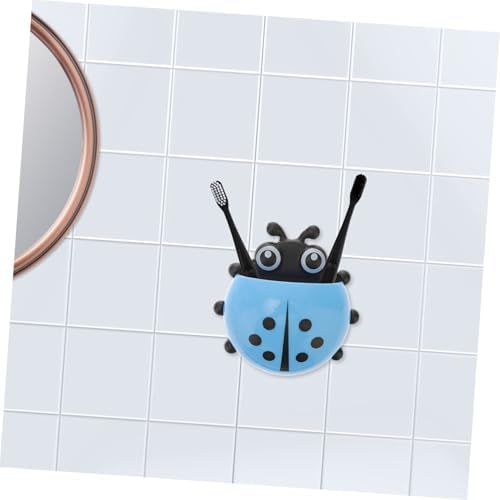 Veemoon Ladybug Toothbrush Cup Holder Wall Mount Suction