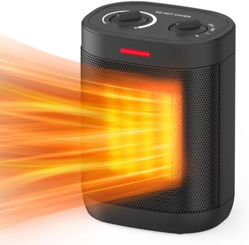 Chikit 1500W PTC Ceramic Space Heater with Adjustable Thermostat 1
