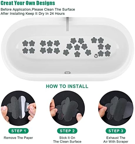 SlipStopper Non-Slip Bath Stickers 28PCS Grey