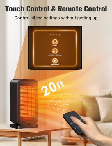 BALKO Space Heater 1500W PTC Ceramic for Large Room