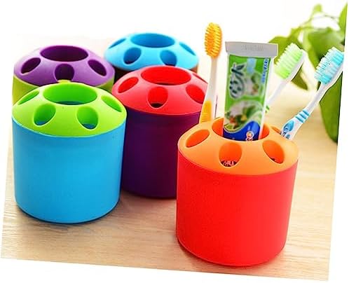 Cabilock 4 Slot Toothbrush Stand with Toothpaste Holder