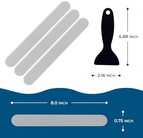 Homergy Non-Slip Bathtub Stickers 24PCS Grey