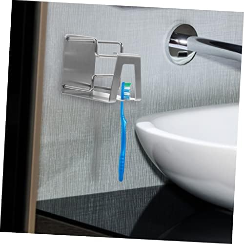 PRETYZOOM Wall Toothbrush Holder Stainless Steel Easy Install 1