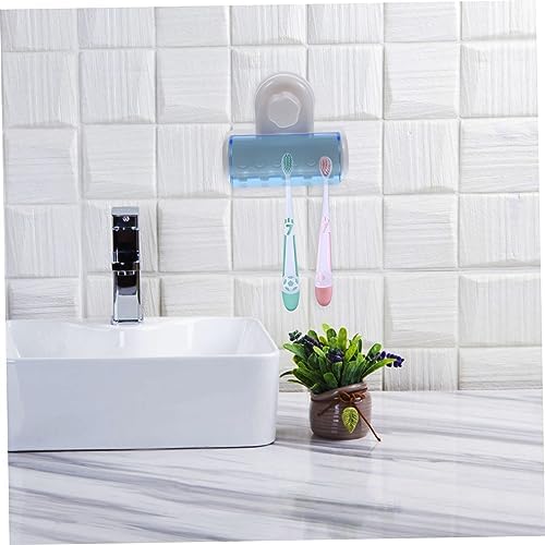 2pcs Suction Wall Mounted Toothbrush Holder for Family Bathroom Use