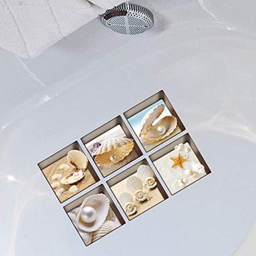 AILEGOU 3D Non-Slip Bathtub Stickers 6 Pieces