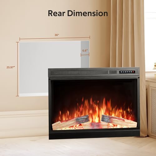 Xbeauty 36 Inch Electric Fireplace Insert with Remote Control 1