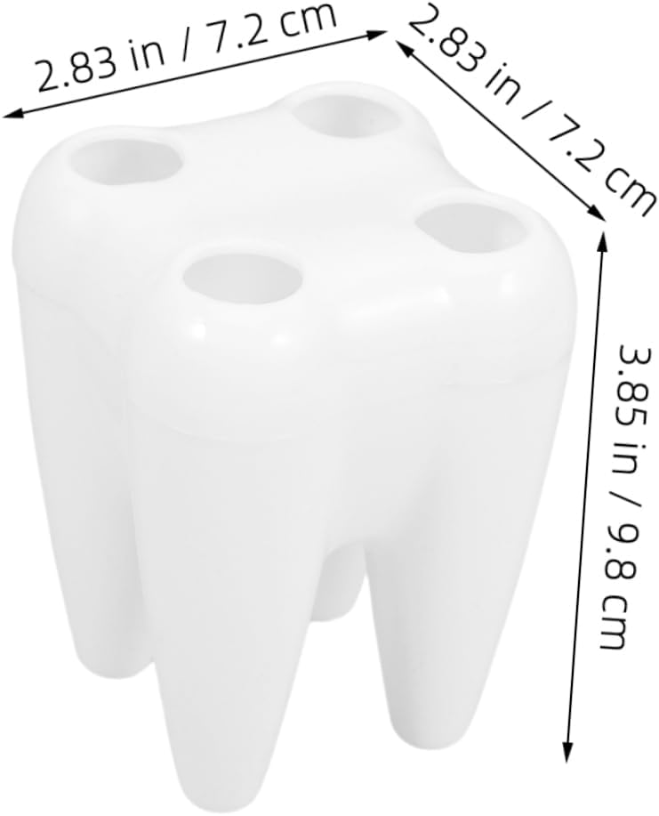Ciieeo Tooth-Shaped Toothbrush Holder for Bathroom