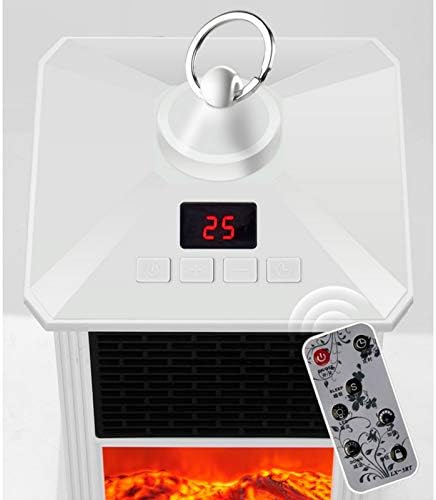 FACAI 3D Flame Electric Space Heater with Remote Control and Timer Black