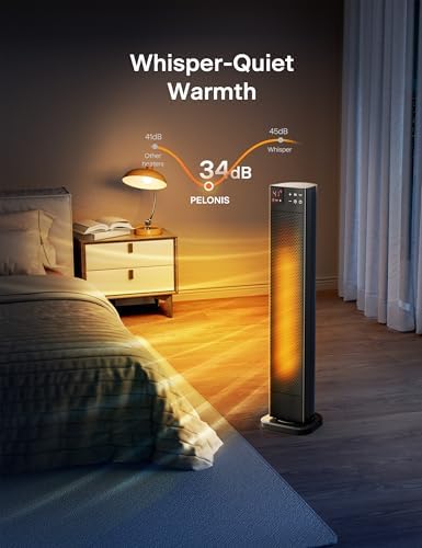 PELONIS 30Inch Tower Space Heater with Remote Control and Adjustable Thermostat