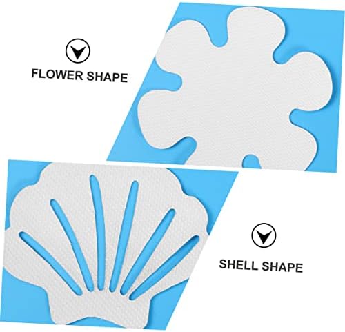 Unomor 2 Sets Non-Slip Bathtub Stickers with Flower Shell Design