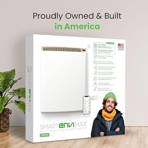 Smart EnviMAX 1000W Wi-Fi Wall Heater - App Controlled Energy Efficient