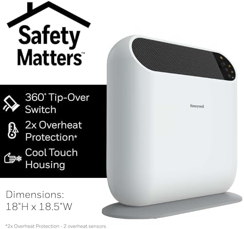Honeywell ThermaWave 6 White Ceramic Space Heater with Programmable Thermostat