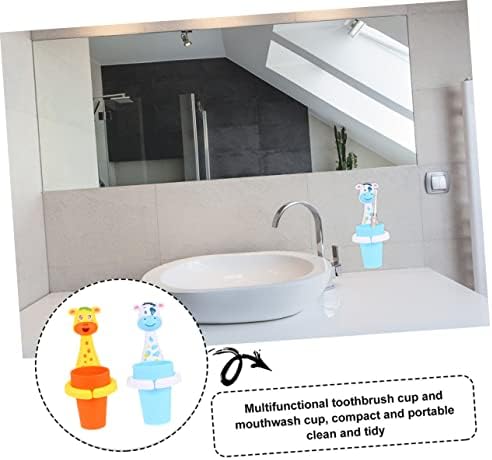 VALICLUD Cartoon Animal Toothbrush Holder 2 Sets