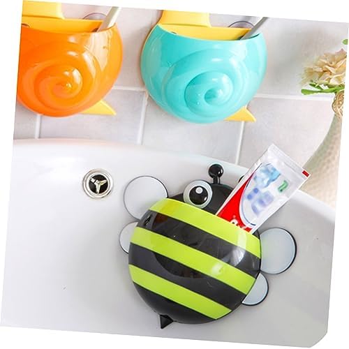 LIFKOME Wall Mount Toothbrush Holder with Suction Cup Bee Design