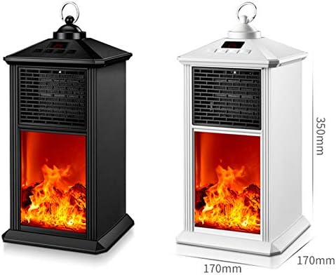FACAI 3D Flame Electric Space Heater with Remote Control and Timer Black