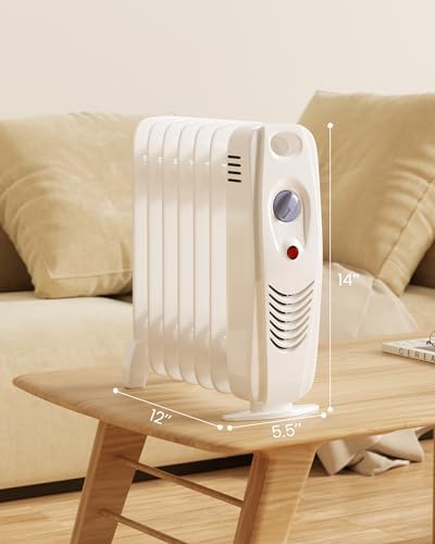 S AFSTAR 700W Oil Filled Radiator Heater with Thermostat