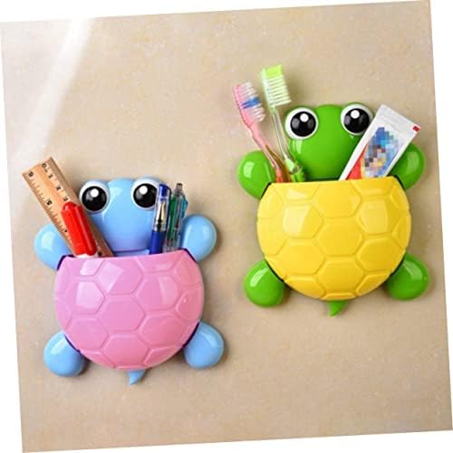TOPPERFUN 2Pcs Cute Turtle Suction Cup Toothbrush Holder