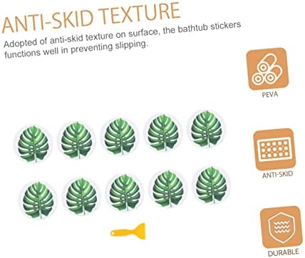 TOPPERFUN Leaf-Shaped Anti-Slip Bath Tub Stickers