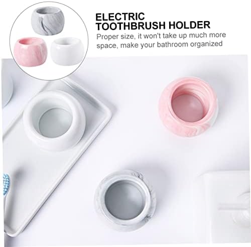 Amosfun 3pcs Marble Electric Toothbrush Holder