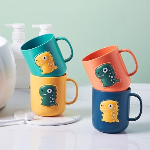 Cute Dinosaur Toothbrush Cup Holder Blue