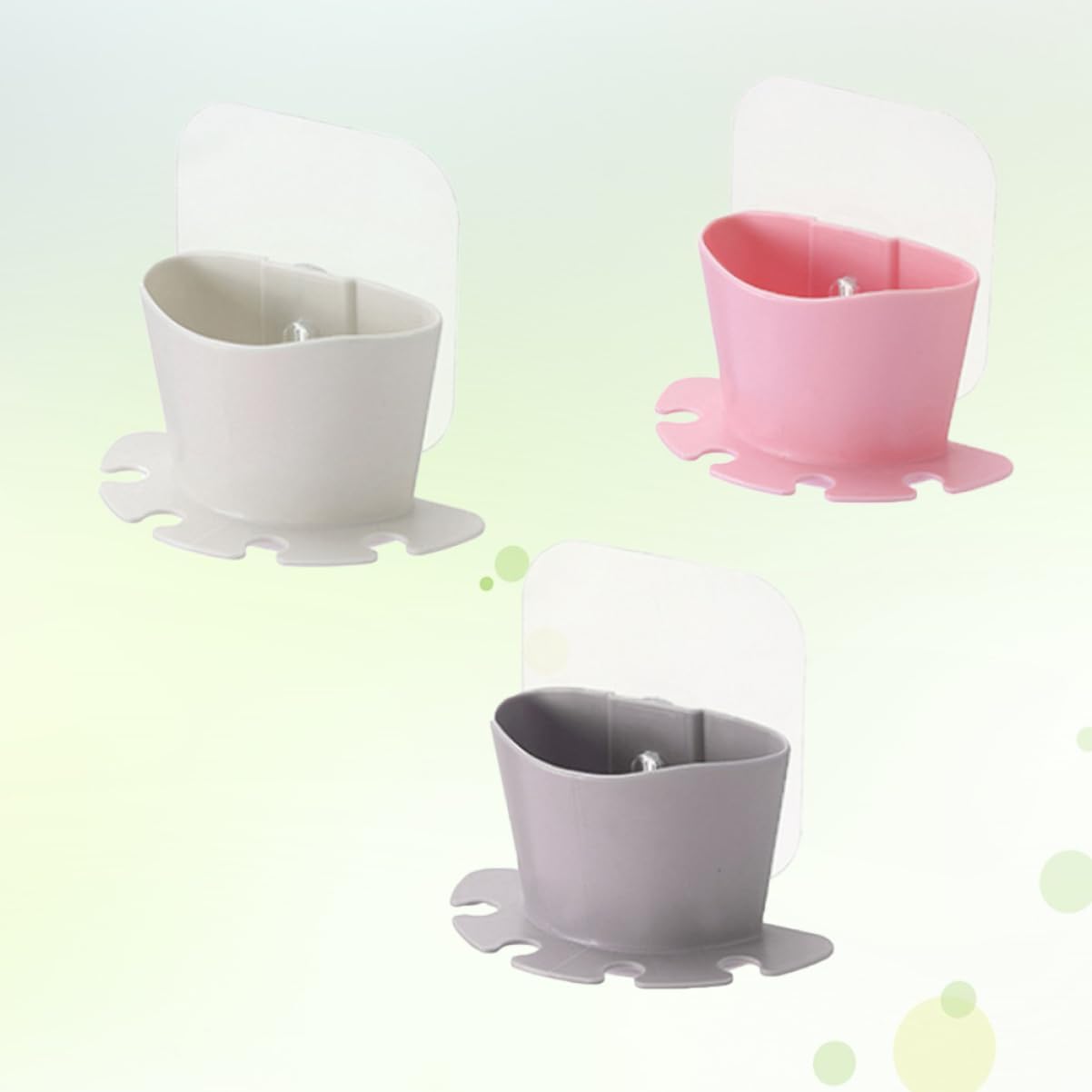 Alipis Suction Toothbrush Holder with 4 Slots and Storage Cup