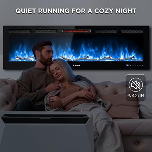 TURBRO 60 Smart WiFi Fireplace with Sound and Flames