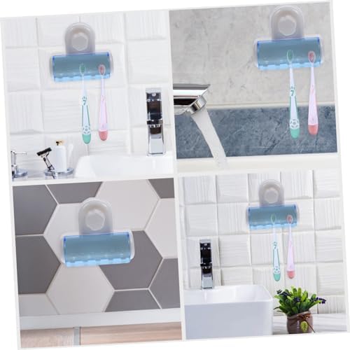 Mobestech 2pcs Wall Mounted Suction Toothbrush Holder