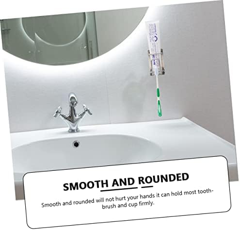 Stainless Steel Wall Toothbrush Holder with Adhesive