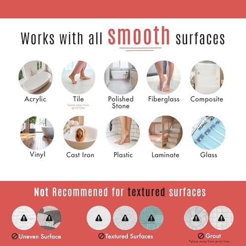 Quart Pint Non Slip Bathtub Stickers with Scraper