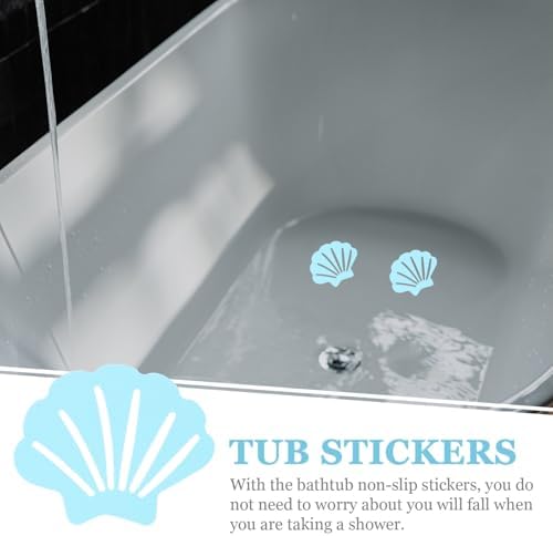 Luxshiny 30pc Shell Shape Non-Slip Bathtub Stickers
