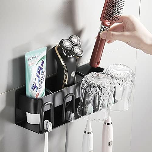 LUEXBOX 4 Cup Toothbrush and Toothpaste Holder