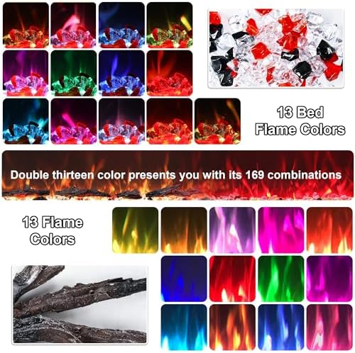 Rodalflame 42 Inch Electric Fireplace with Remote Control
