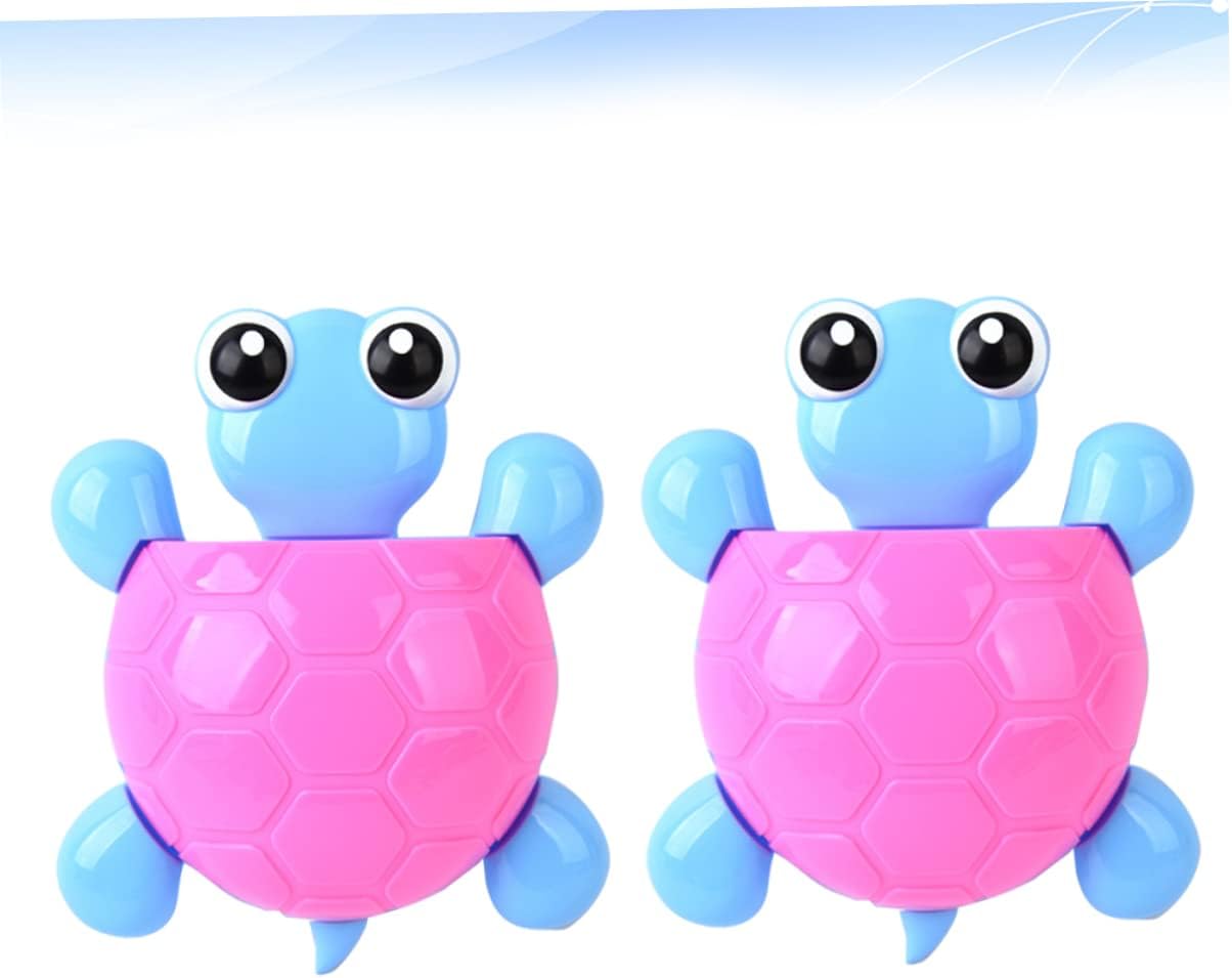 HOOTNEE 2Pcs Suction Cup Turtle Toothbrush Holder