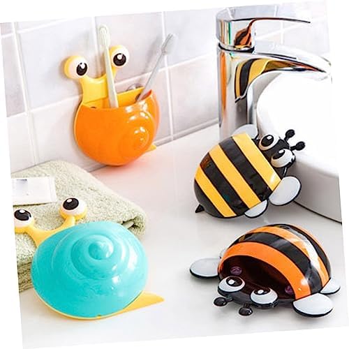4pcs Toothbrush Holder with Suction Cup Bathroom Organizer